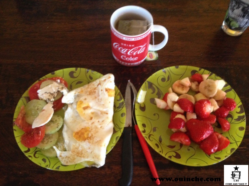 Un petit dej de champion , il fallait bien ça pour me tirer du lit a 6h30 pour faire un Workout