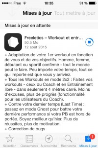 Freeletics : Pacthnote version 2.10