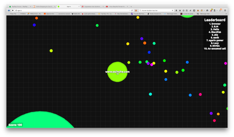 Agar.io : une cellule dans la soupe de vie primitive : Manger ou être manger