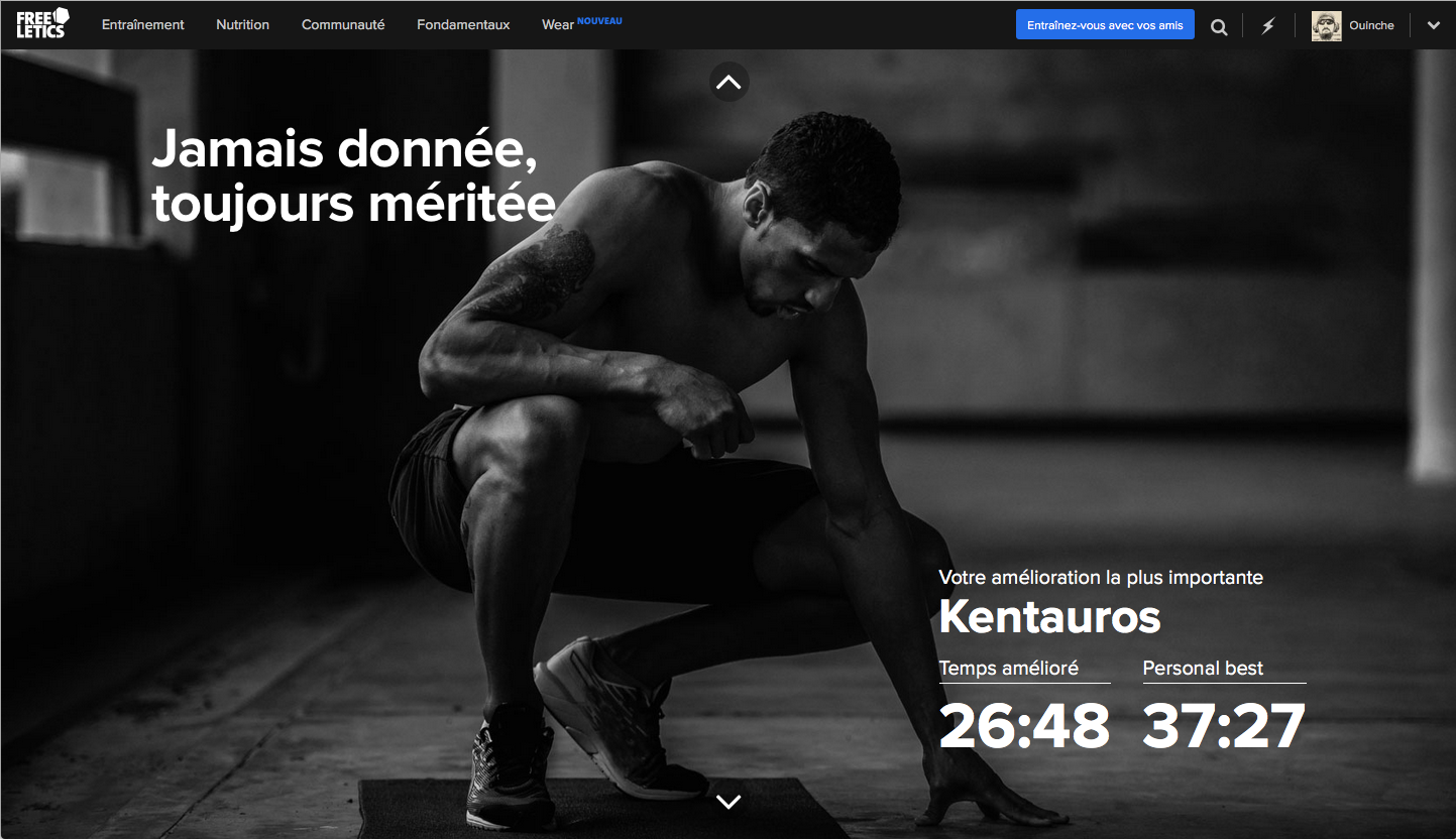 Freeletics Retro 2015 : KENTAUROS : Meilleure amélioration