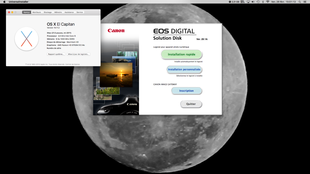 Installer EoS Utility sous Mac OSX El CAPITAN : Ça marche