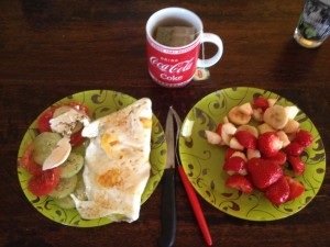 Un petit dej de champion , il fallait bien ça pour me tirer du lit a 6h30 pour faire un Workout