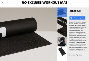 Tapis de sol Freeletics : Ouch le tarif